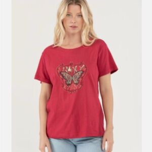 Roxy Women's Red Graphic Tee